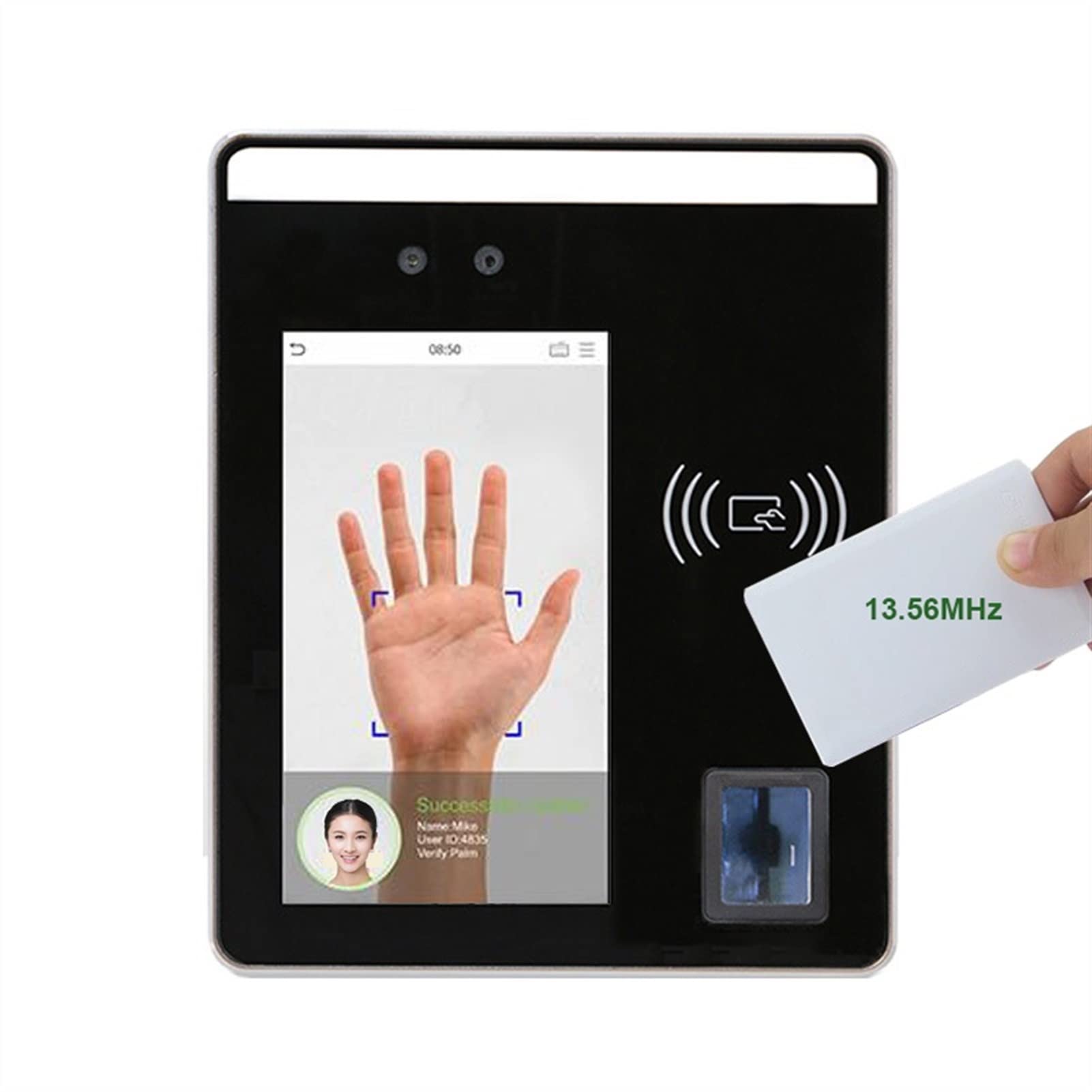 Uhr in Maschine, biometrische Fingerabdruck-Gesichtserkennung, Zeiterfassungsmaschine, TCP/IP-RFID-Kartentür-Zugangskontrollsystem (Speedface-H5L-IC, Portugiesisch)