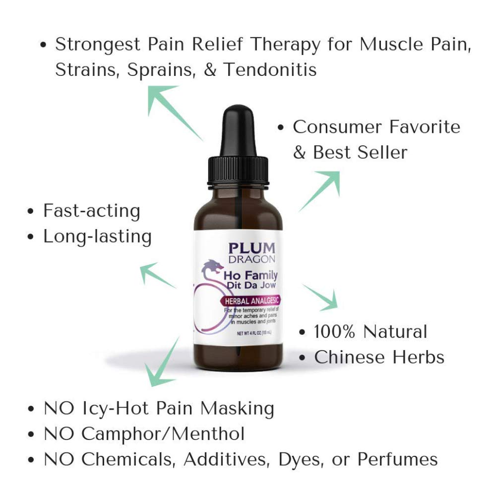 Plum Dragon Ho Family Dit Da Jow Natural Pain Relief Therapy Fast