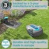 GARDENA 15002-20 SILENO City - Automatic Robotic Lawn Mower, with Bluetooth app and Boundary Wire, one of The quietest in its Class, for lawns up to 5400 Sq Ft, Made in Europe, Grey