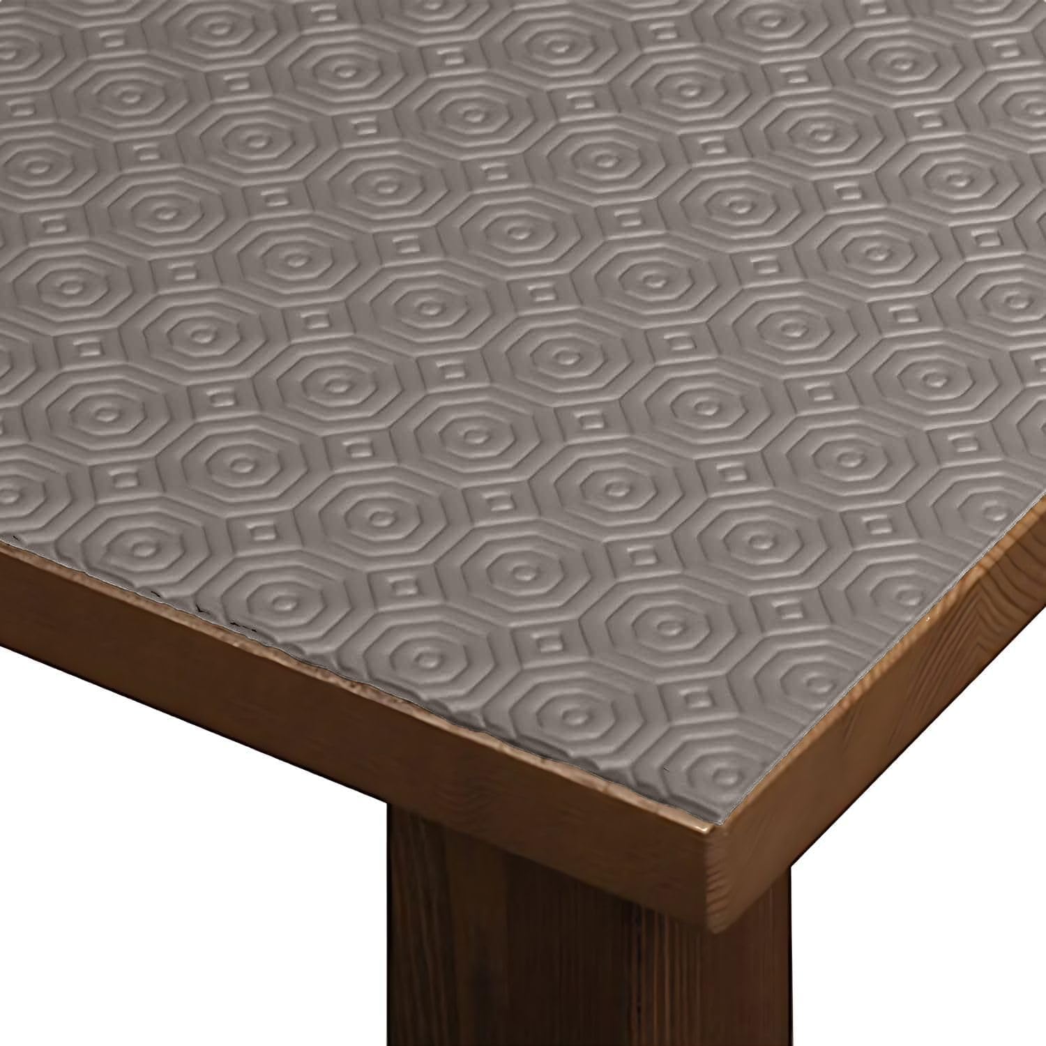 Elegant Event Essentials - PVC Table Protector/Cover/Mat - ULTIMATE DEFENSE - Premium Table Protector - Waterproof, Heat Resistant - For Kitchen, Dining Table, Office (Brown, 140cmx360cm)