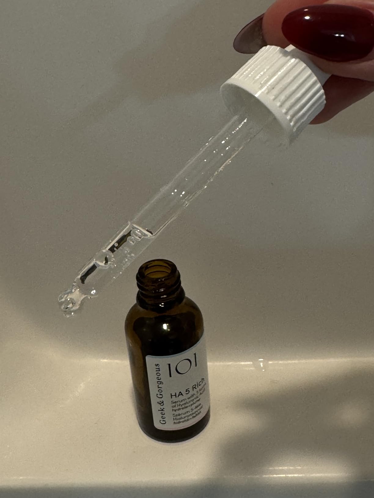 Geek & Gorgeous - HA 5 Rich - Serum with 5 forms of Hyaluronic acid, silky & rich - hydrates, softens & plumps the skin - all skin types especially normal & dry skin, 1 oz
