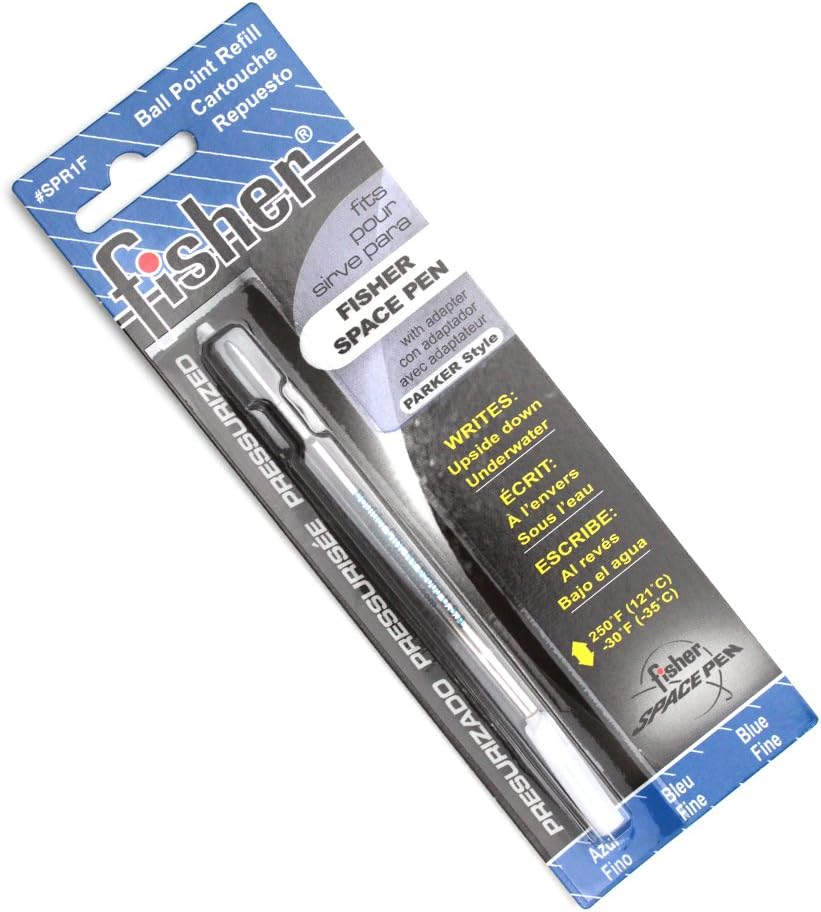 Amazon.co.jp フィッシャースペースペン スペースペン用窒素ガス入りリフィルPRタイプ ブルー M(中字) [その他] 文房具