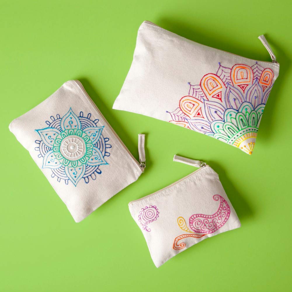 Tulip Dimensional Fabric Paint Big Box, Creative Party Kit, Includes Reusable Plastic Bin, Permanent 3D Paint for Fashion DIYs, Rock Painting, Arts & Crafts, Rainbow Colors, 16-Pack - Image 7