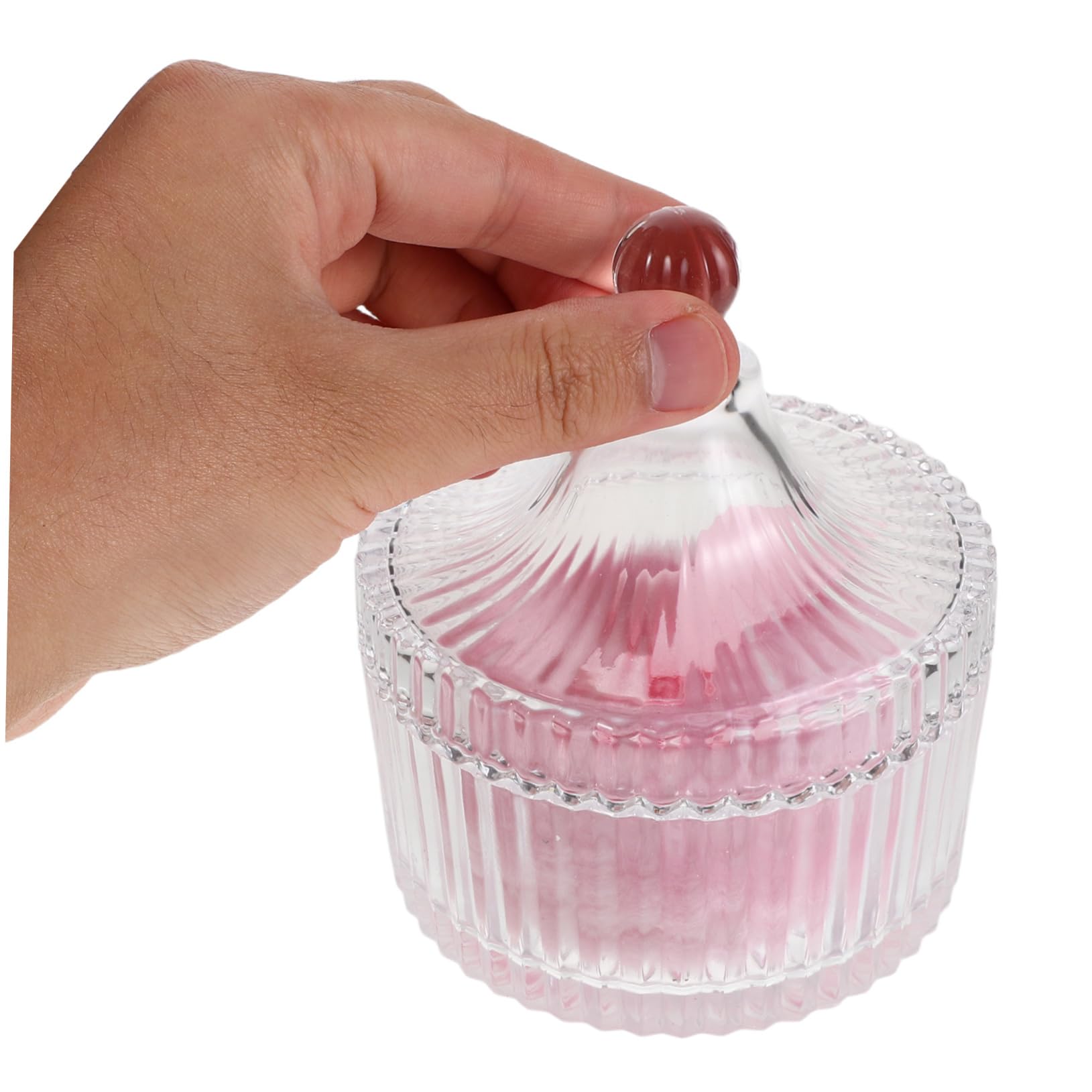 Contenitore per Cipria con Piumino, Set 90x30 MM in Vetro