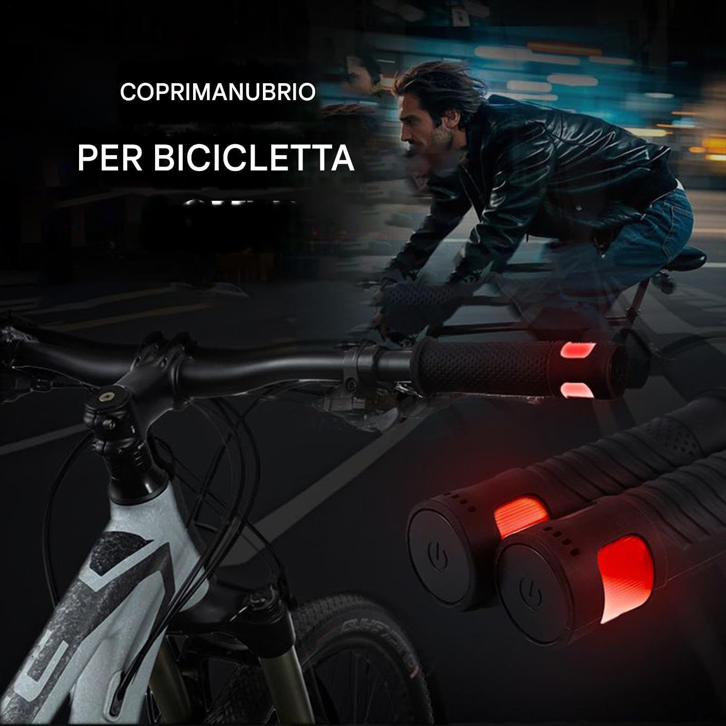 Indicatori Di Direzione Per Enduro, Indicatore per Manubrio da Ciclismo, Copri Manubrio Impermeabile Touchscreen Per Monopattini