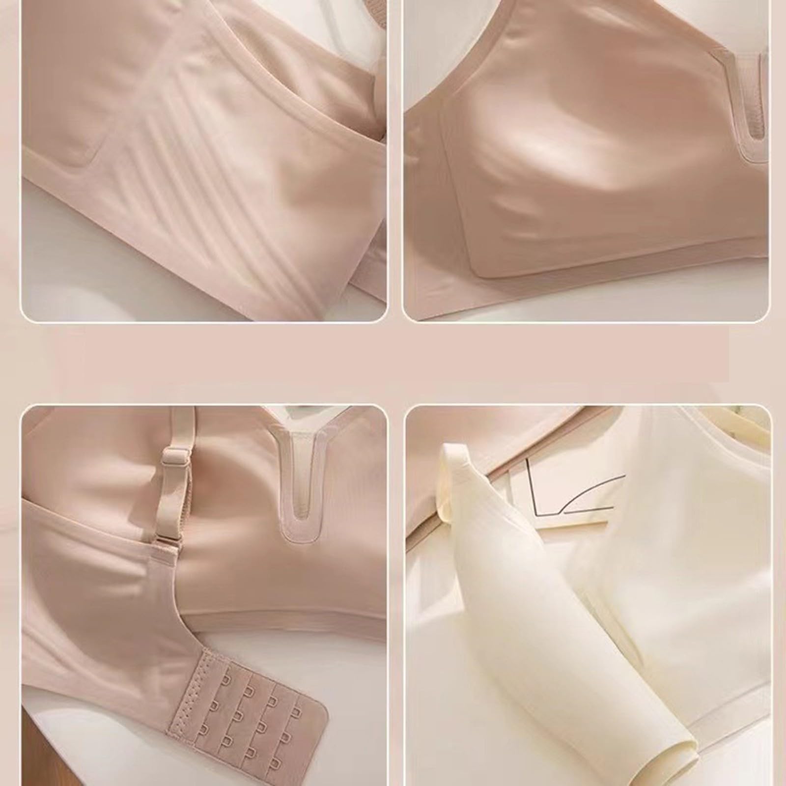Biustonosze Minimiser dla kobiet UK Niski tył Bez fiszbin Ramiączka Wyściełany Push Up Halter Halterneck Plus Size Bezszwowy biustonosz sportowy Miękki, lekki biustonosz