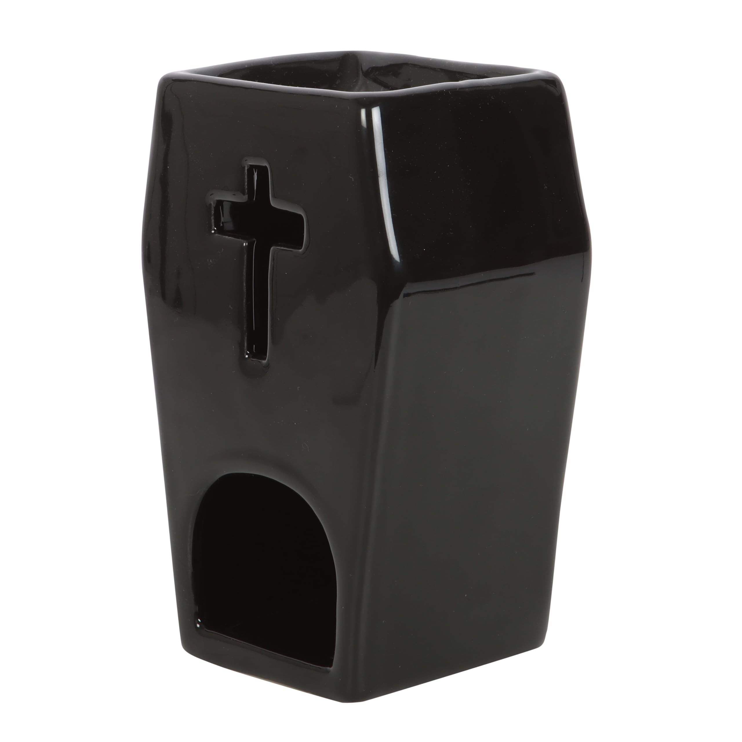 Creepy Black Coffin Gothic Oil Burner Wax Warmer, Home Fragrance Gift, Halloween