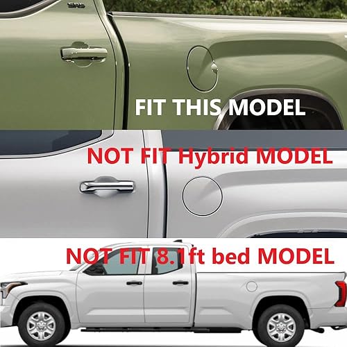 Miniatura 2 de Cubierta del tanque de combustible de fibra de carbono Moldeo de puerta de gas para Toyota Tundra 2022+