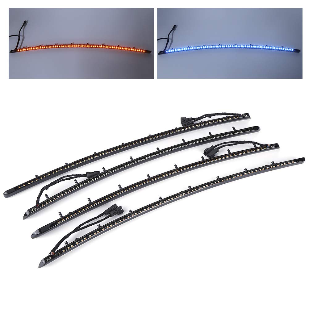 CHUANGHUI Car Interior Door LED Lighting Ambient Light Trim Strip Accessories For BMW 3 Series F30 F31 320i 328i 330i 335i 340i Door Two-Color Atmosphere Lamp Replacement Cover (Blue - View #5