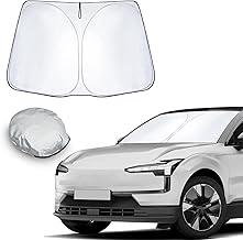 CDEFG Compatibile con Volvo EX30 EV 2024 2025 Parasole per parabrezza, Parasole per la Parabrezza Anteriore, Ripiegabile per Evitare i Raggi del Sole, Raggi UV Auto EX30 Accessori