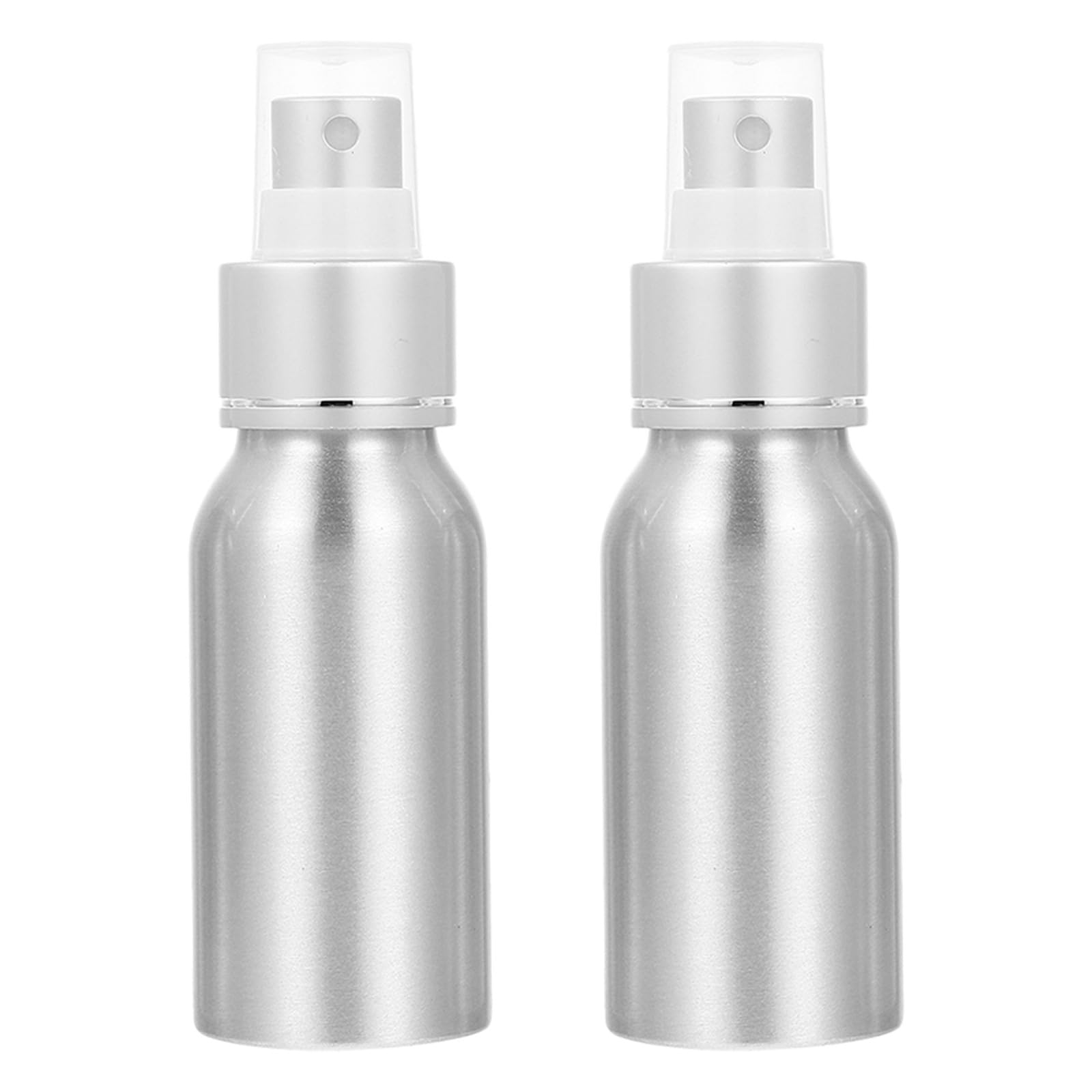 Supvox 2 Stück Wiederbefüllbare 50ml Cocktail Sprühflaschen aus Aluminium und Pp Tragbare Bitterflaschen für Zuhause und Reise Silberfarbene Leere Flüssigkeits Sprayer