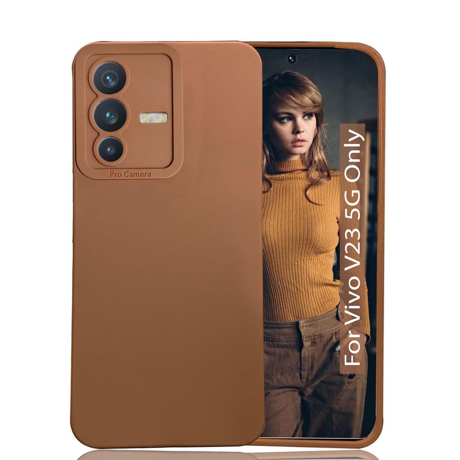 KC Back Cover for Vivo V23 5G - Shockproof Soft Bumper Silicone Case with Camera Protection (Brown) (B0D8TKVY1D) Amazon Price History, Amazon Price Tracker