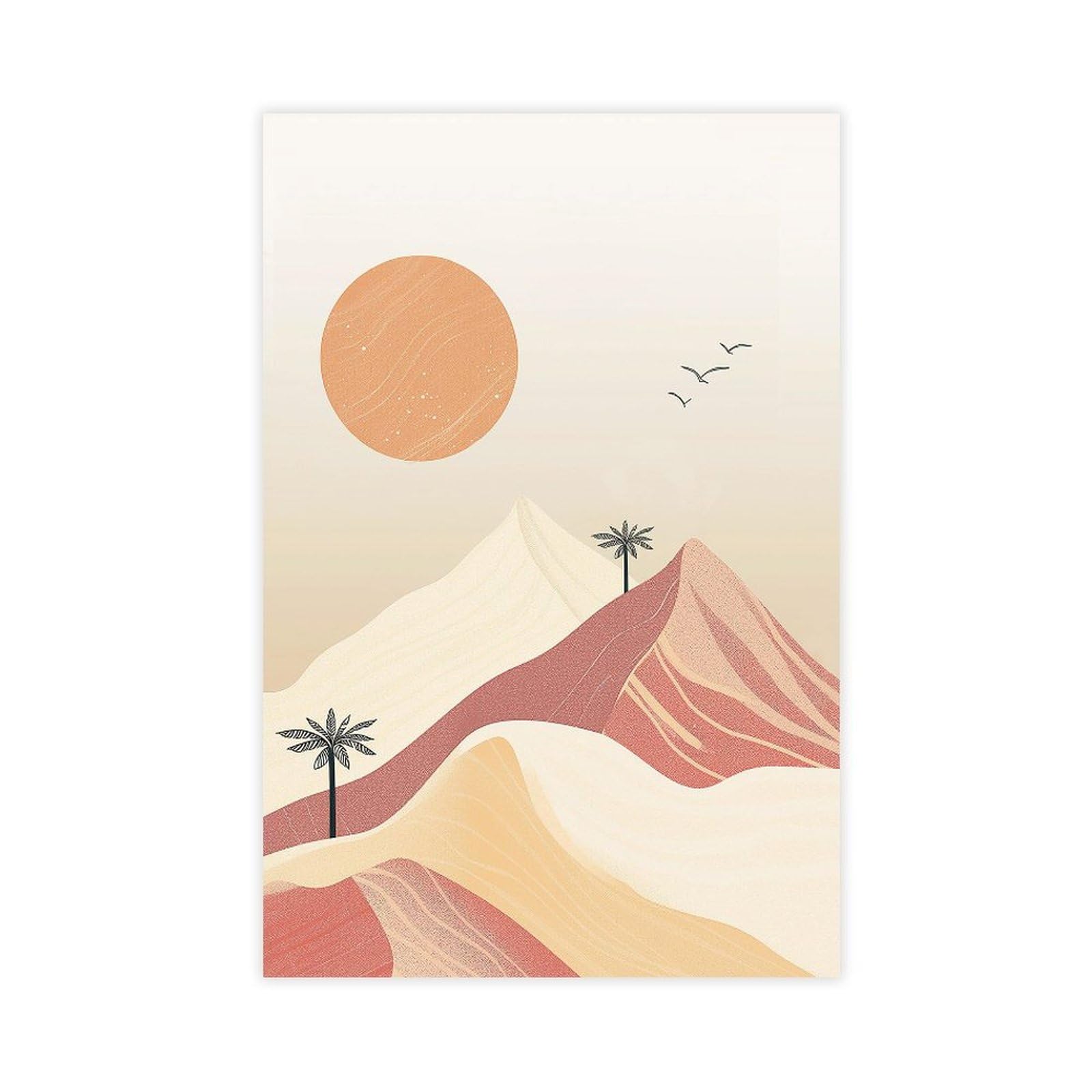 Bareronor Boho Desert Landscape Canvas Poster Bedroom Decor Landscape Office Room Decor Gift 20" L X 30" W