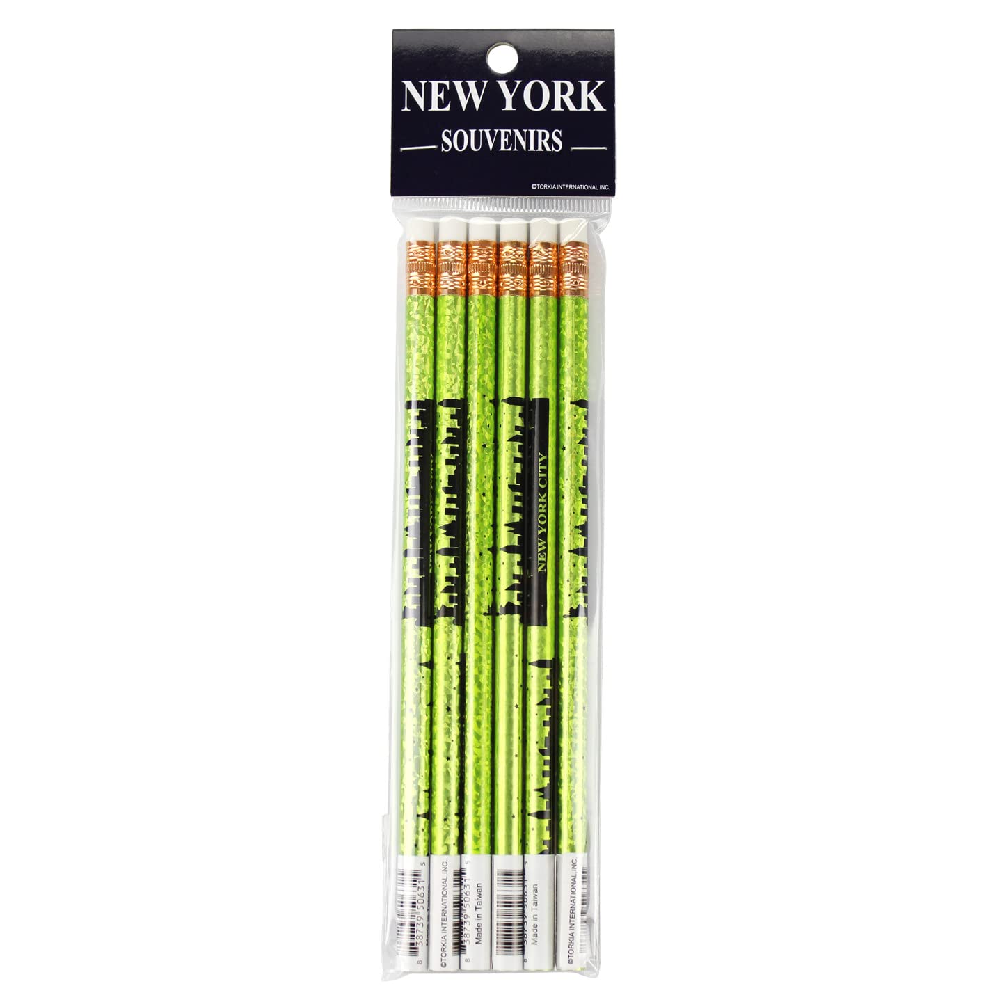 Torkia - New York City Skyline Foil Pencil Set (Green)