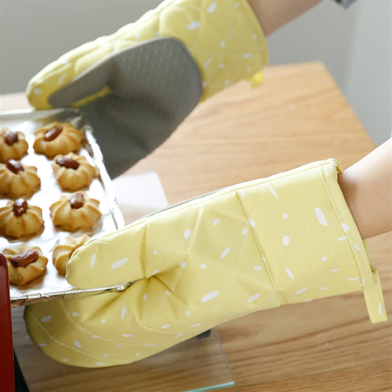 Rękawice do pieczenia Rękawica mikrofalowa Piekarnik Pieczenie Gorący Garnek Rękawice Gotowanie Odporne na ciepło Rękawice kuchenne (rozmiar: 1) ()