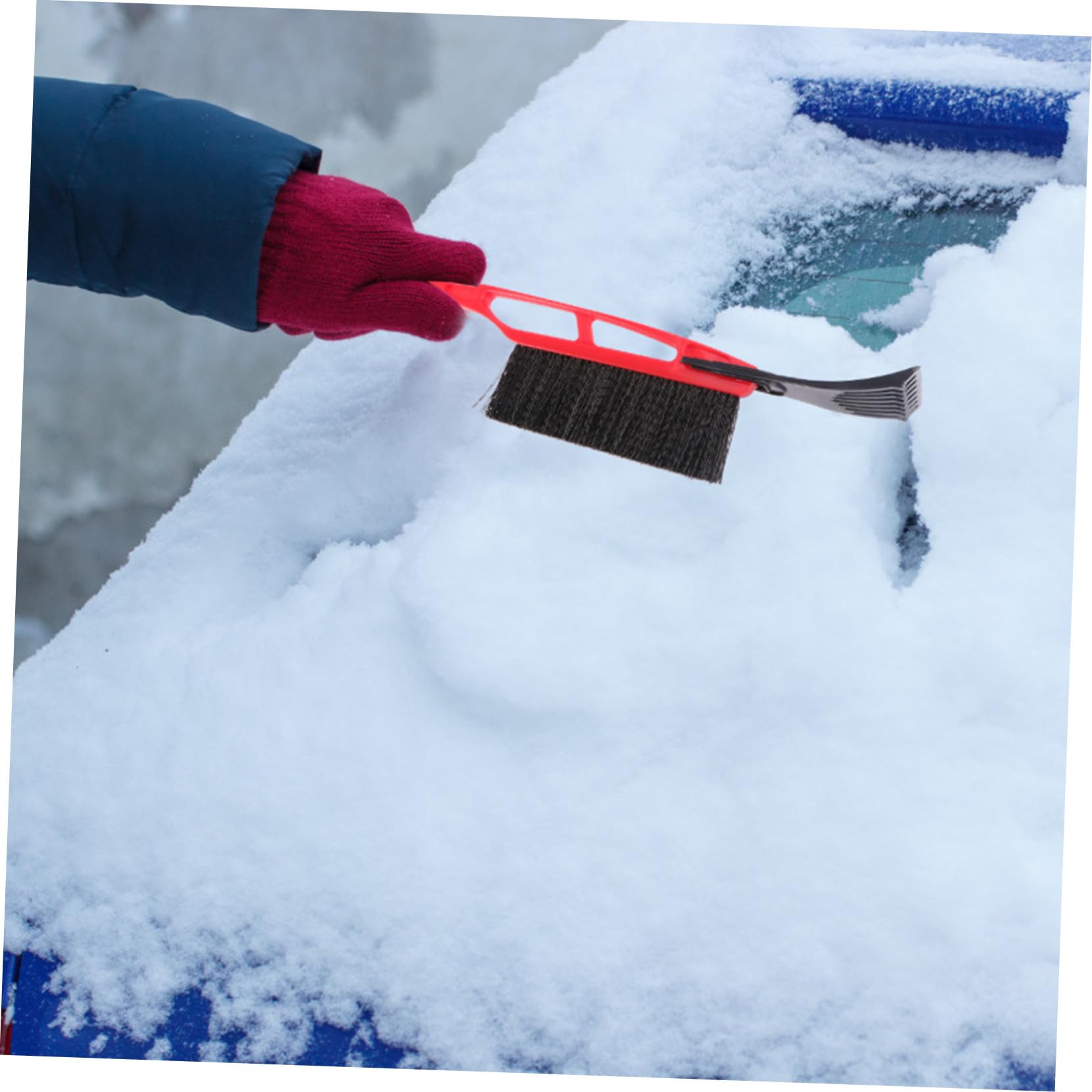 Toyvian Pala Neve Multifunzionale con Raschietto Ghiaccio e Ergonomico Casual Strumento per Rimozione Neve Auto Colore Casuale