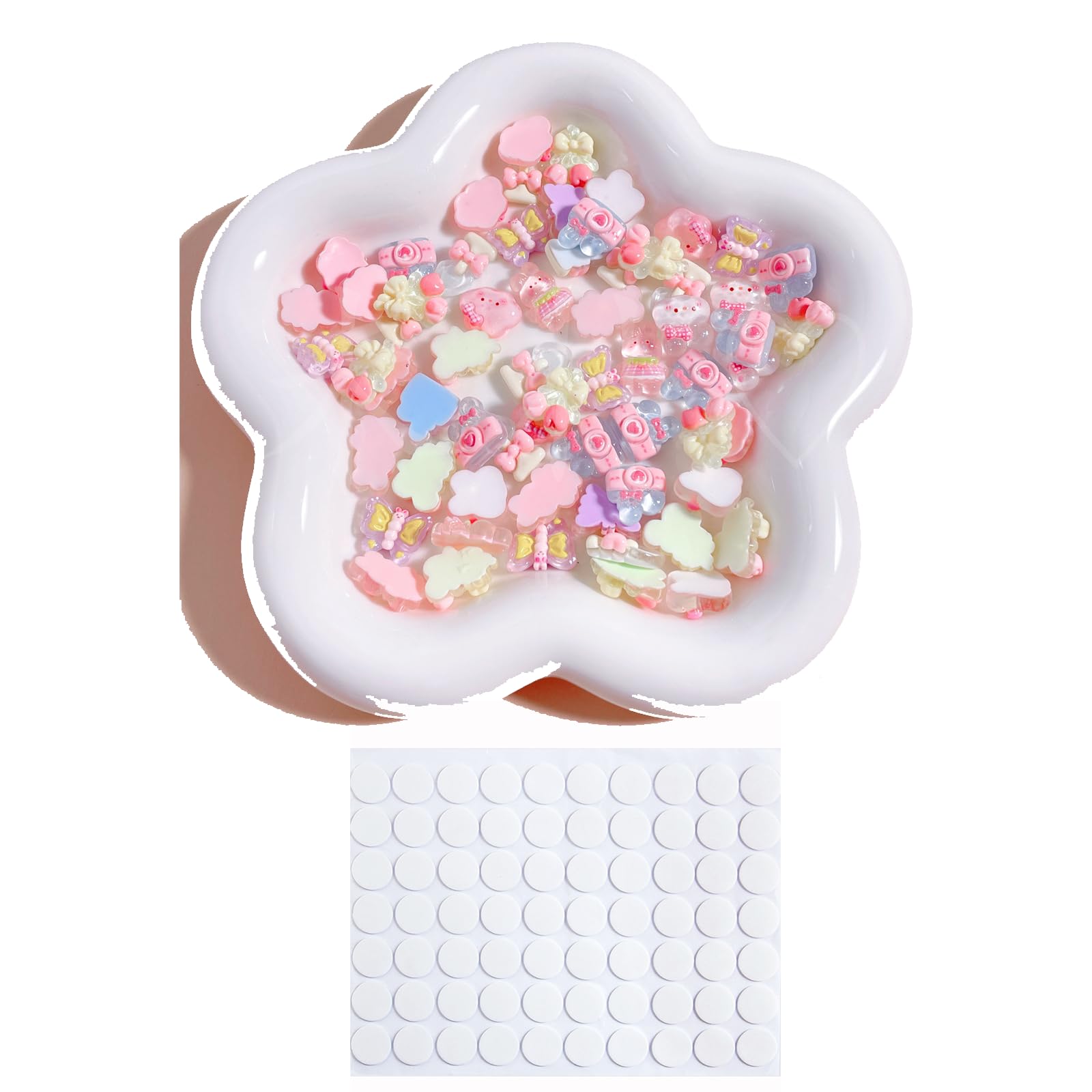 50-Piece Cute Charms, Charms for DIY Crafts, Flatback Craft Embellishments for Phone Case Decoration-image-14