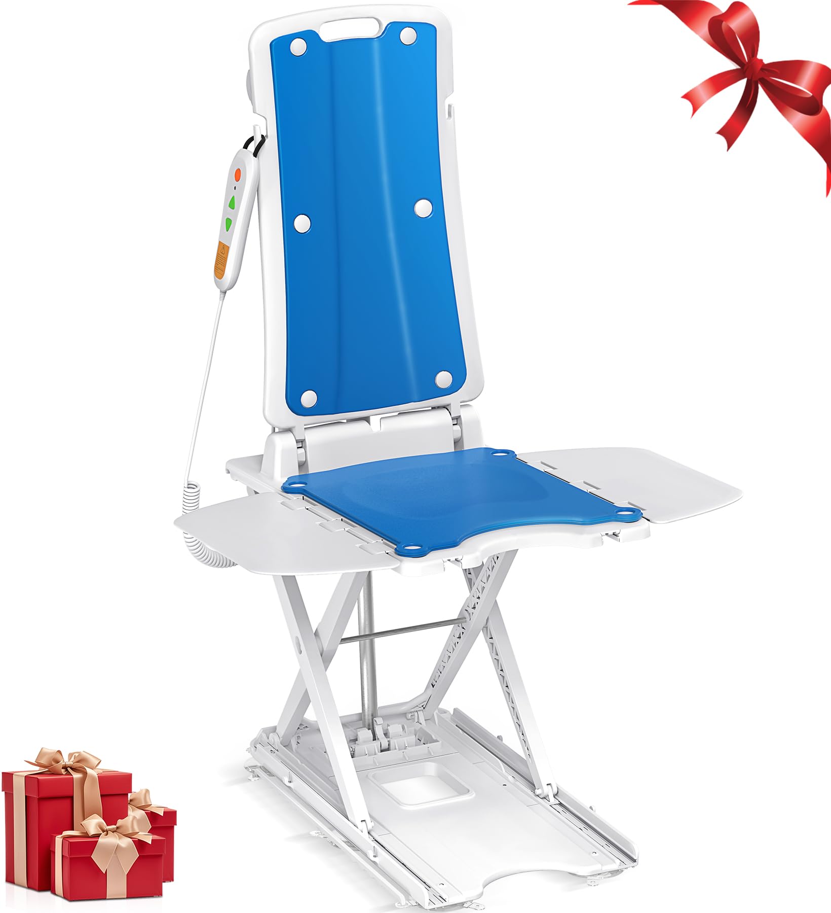 VOCIC Sièges à Levage assisté – Fauteuil élévateur électrique Multifonction, réglable en Hauteur jusqu'à 48 cm, Aide au relevage du Sol pour Personnes âgées, Charge maximale 136 kg