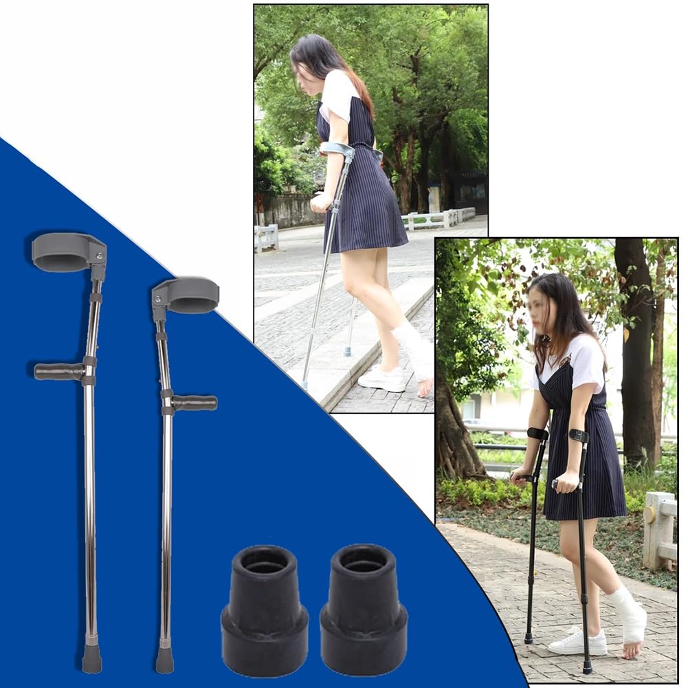 Paio di Stampelle for Avambraccio, di Supporto for Gambe Dopo Infortunio O Intervento Chirurgico, Aiuto for Camminare Altezza Regolabile