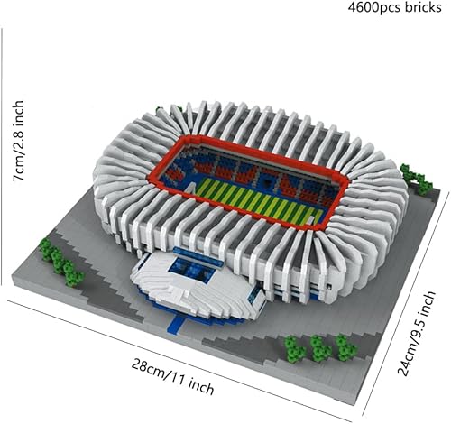Miniatura 2 de Kit de bloques de micro diamantes para estadio de fútbol de París, juguete de rompecabezas atractivo para adultos para montar un campo de fútbol