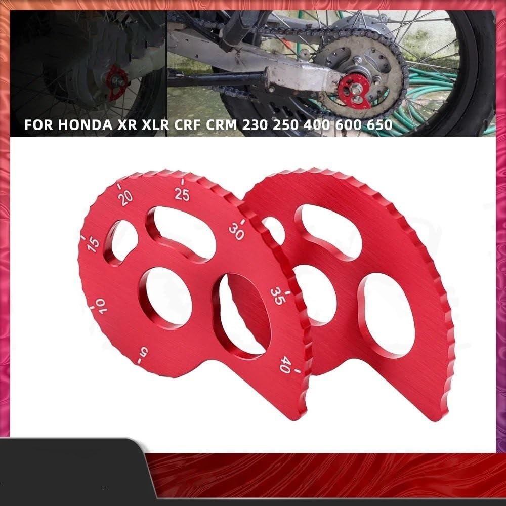 Tendicatena Misura per Honda CRF CRM XR 150 250 400 600 650 1990-2022 Moto Ruota posteriore Regolatore catena Forcellone Tappo terminale Tendicatena per Camme