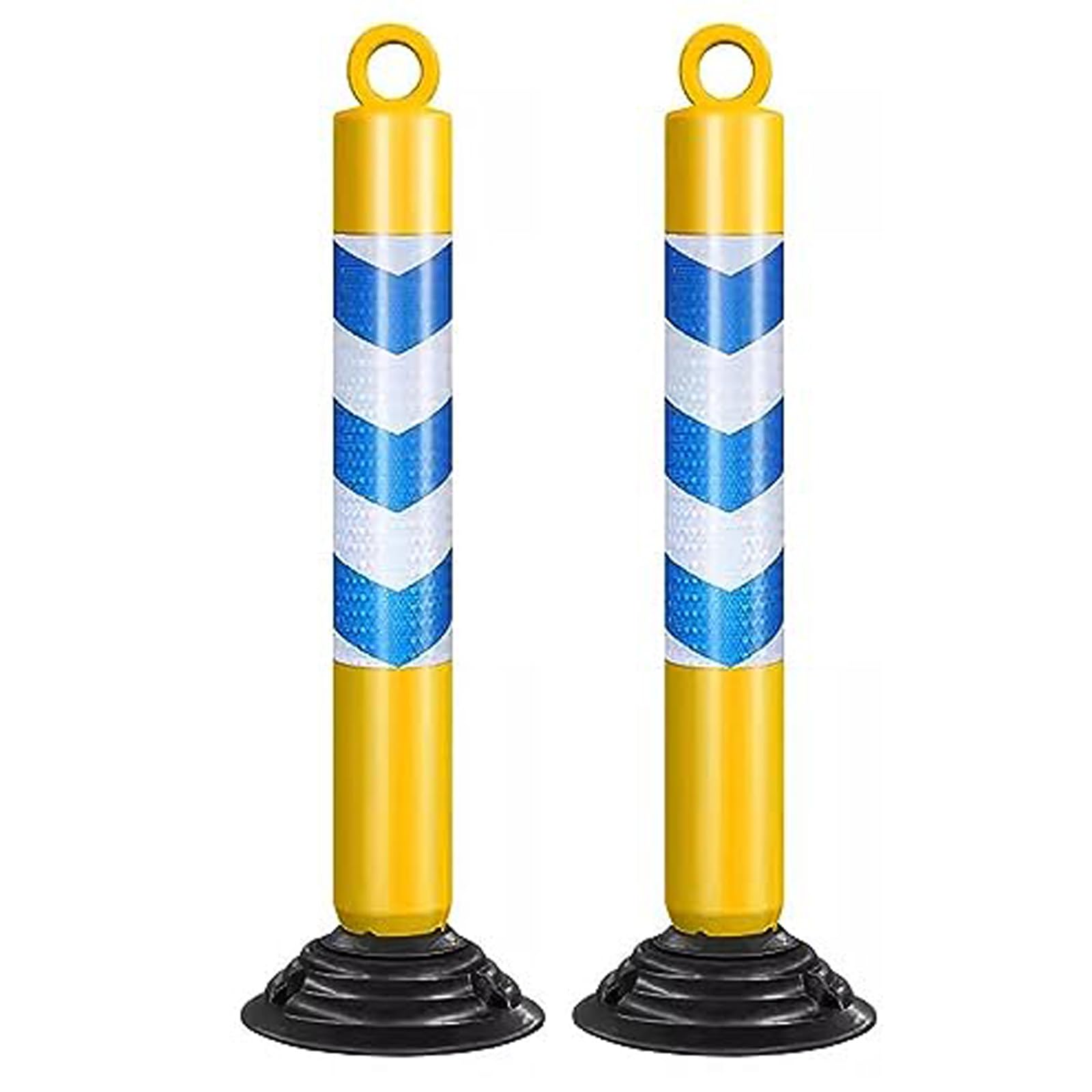 Générique Bornes de stationnement Amovibles avec Base en Caoutchouc - Poteaux de délimitation de Circulation durables pour allées, parkings et Solutions de sécurité extérieure