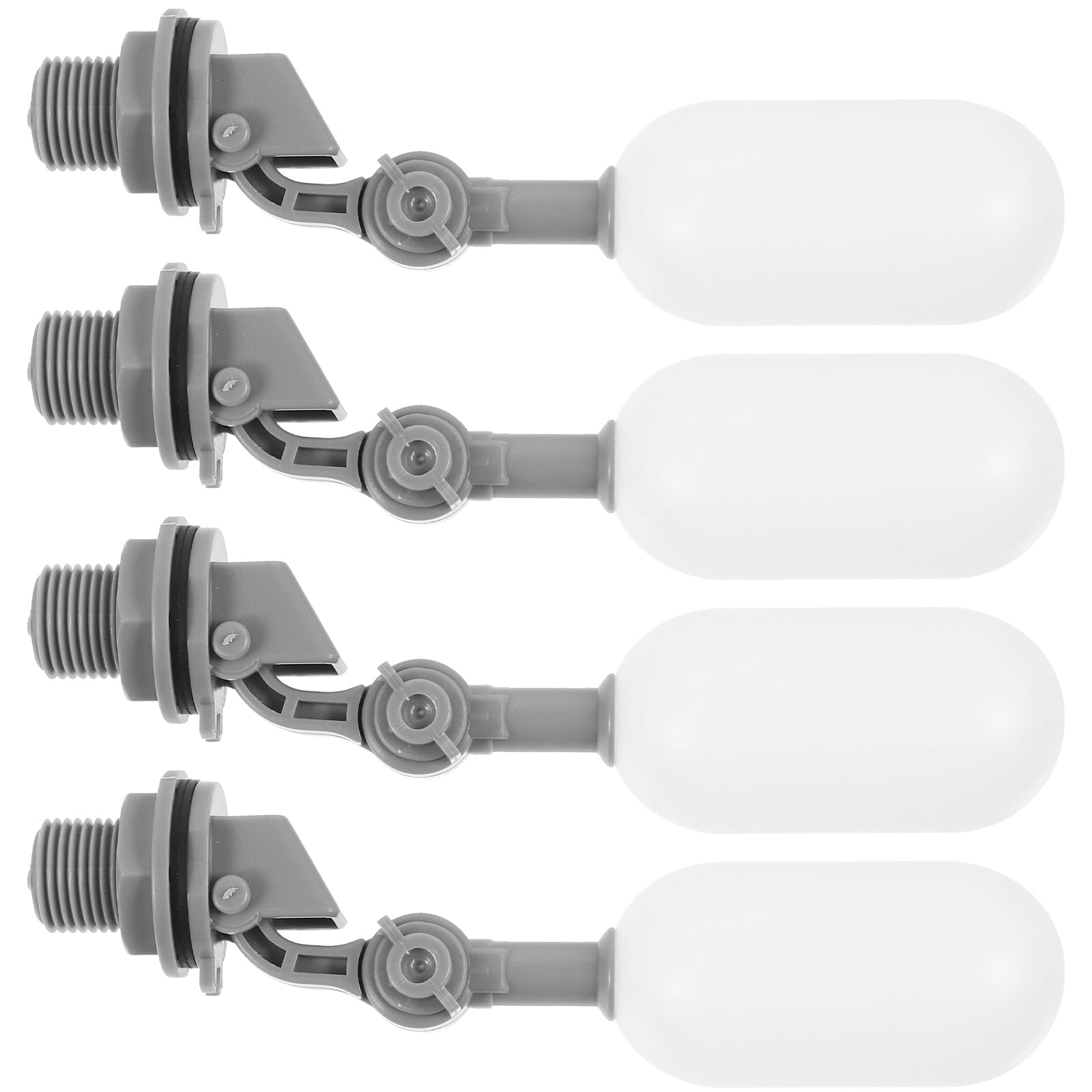 Válvula de flotador ajustable y resistente de plástico para tanques, pack de 4 unidades