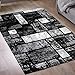 Luxe Weavers Geometric Squares Gray 5x7 Modern Abstract Area Rug