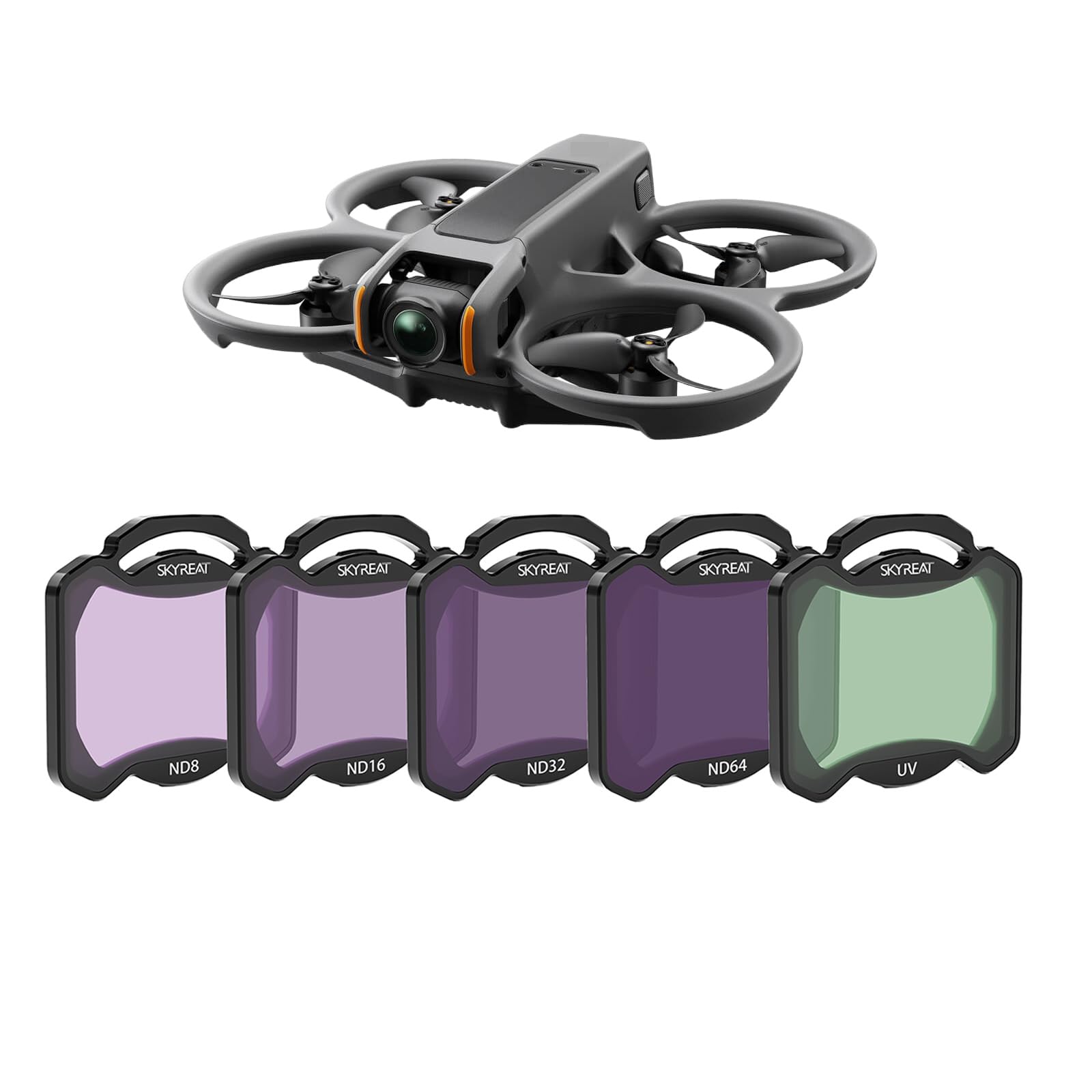 SKYREAT ND Filter Set For DJI Avata 2 - 5 Pack (UV, ND8, ND16, ND32, ND64) Drone Camera Filters