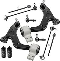 Vista 170 de Detroit Axle - Kit de suspensión delantera RWD de 10 piezas para Chevy GMC Silverado Sierra 1500 1999-2006, 2 brazos de control superior, 2 rótulas
