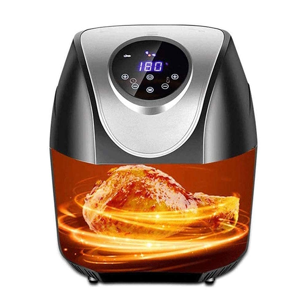 Friggitrice ad aria multifunzione, forno friggitrice ad aria calda, con cestello/forno con tecnologia Rapid Air, cestello antiaderente di grande capacità, per cucina domestica, 1800 W necessari per la