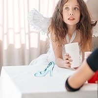 Vista 8 de Adorno de zapato de muñeca de tacón alto de princesa en miniatura, 3.93 x 2.95 x 1.57 pulgadas, juguete decorativo de decoración de escritorio