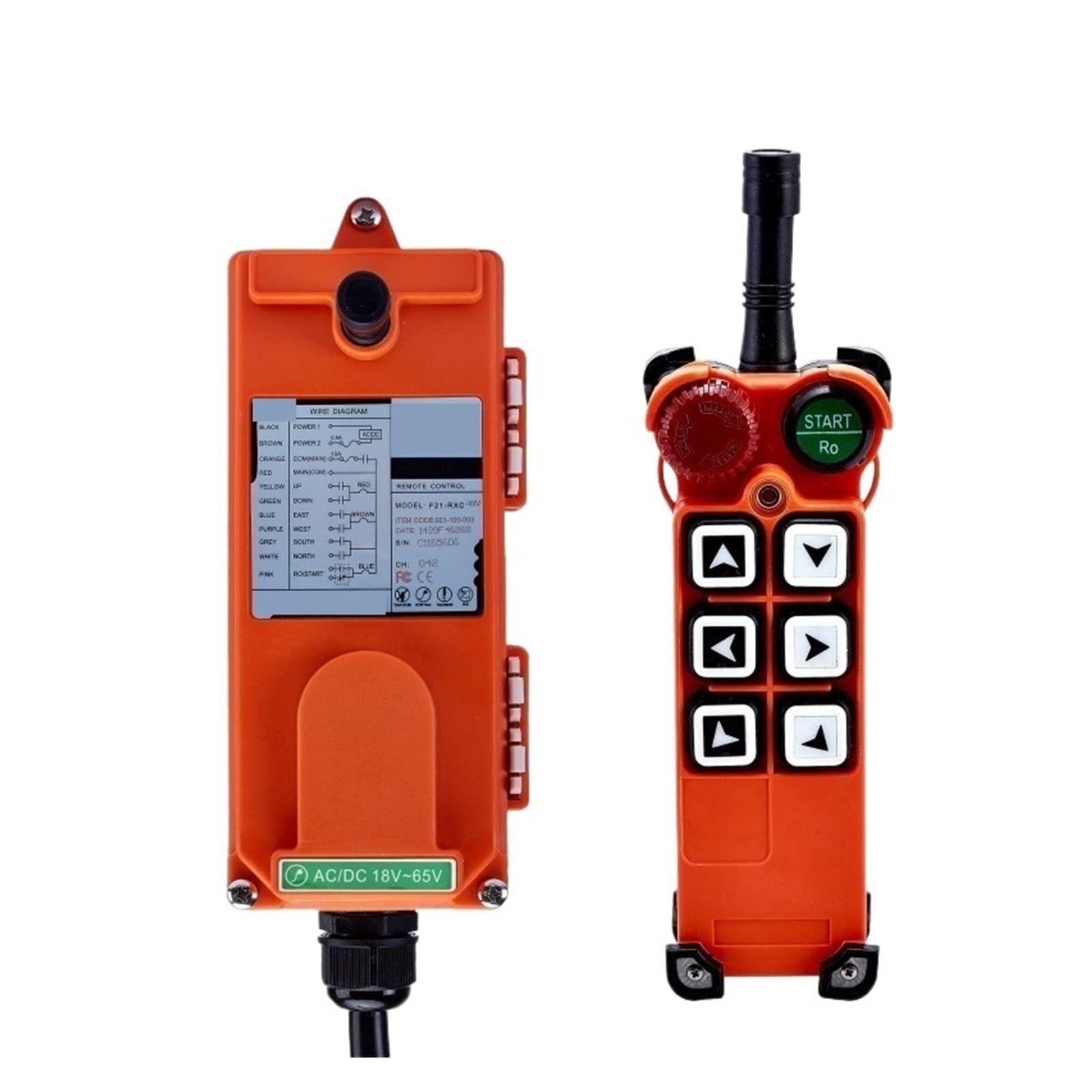 Télécommande F21-E1 12V UHF pour sécuriser le levage industriel et éliminer les câbles