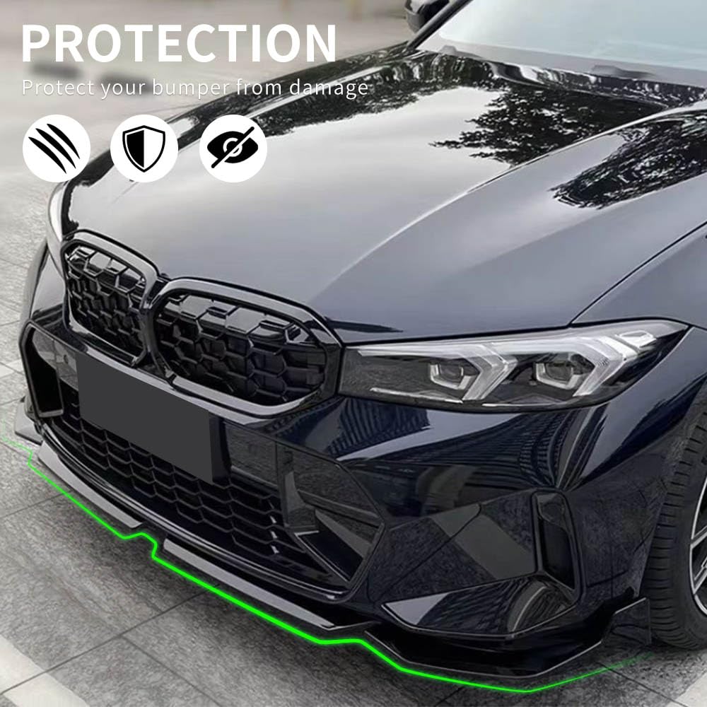 GearUp Glossy Black Front Bumper Lip For BMW G20 3-Series (2023-2024 M-Sport Models) - View #6
