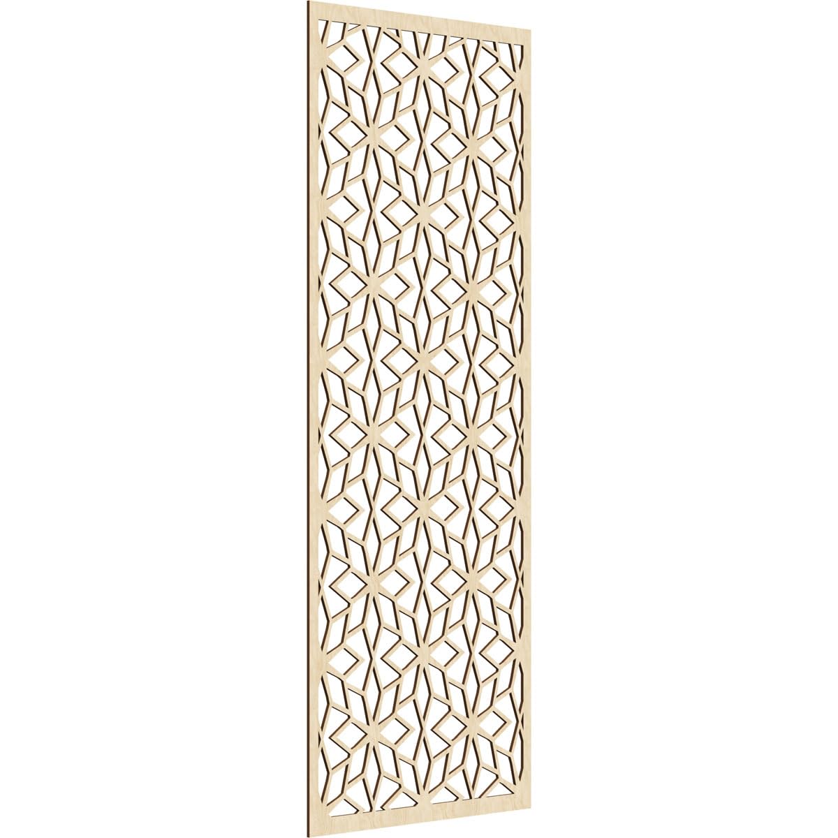 33 3/8"W x 84 3/8"H x 1/4"T Lake Decorative Fretwork Wood Wall Panels, Birch