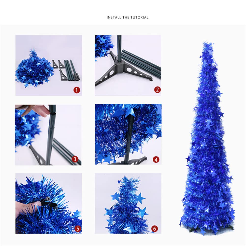 Pop-up kerstboom met sneeuw en 150 LEDs dimbaar - 120 cm