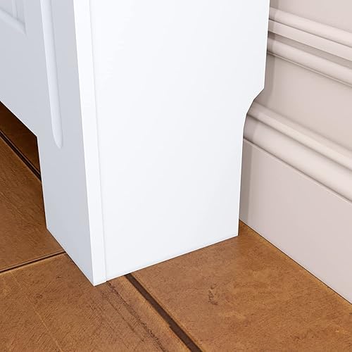 Miniatura 7 de Cubierta de radiador de madera blanca MDF para gabinete estante moderno de 599 pulgadas de ancho x 75 pulgadas de profundidad x 32 pulgadas de alto
