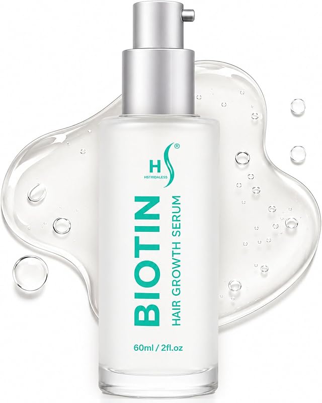 Biotin Hair Serum with Argan Oil - 2-in-1 Growth & Repair Formula | Hair Growth Serum for Fuller-Looking Hair - Smooths Frizz, Adds Shine - Aloe & Vitamin E - For Men & Women - 2 Fl Oz - 1 Pack