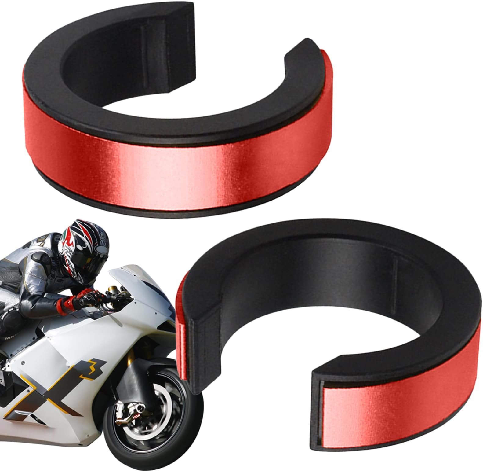 Front Fork Preload Rings | 2X Motorcycle Modification Part - 35mm Suspension Front Fork Stylish Ring Decor