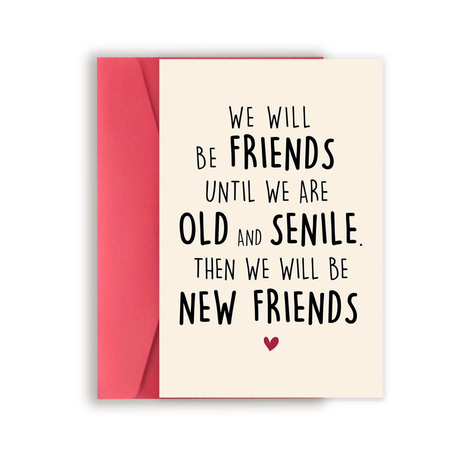 Asmallgf Happy Best Friend Birthday Card for Women, Friendship Card, BFF Bday Gifts for Bestie