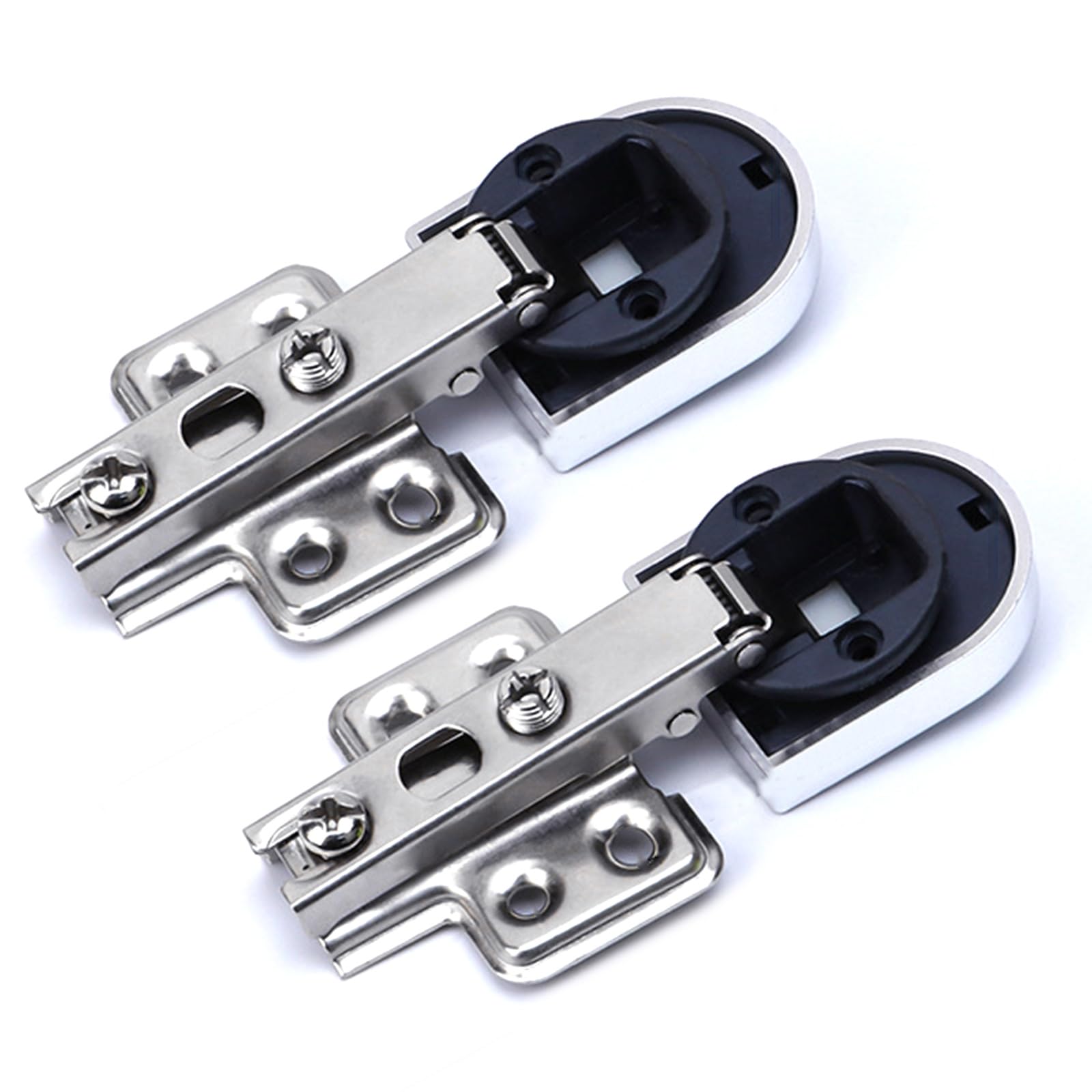 2Pcs Quiet Kitchen Cupboard Glass Door Hinge Clip Wine Cabinet Doors Damping Hinge Furniture Hardware Enduring Hydraulic Glass Door Hinges