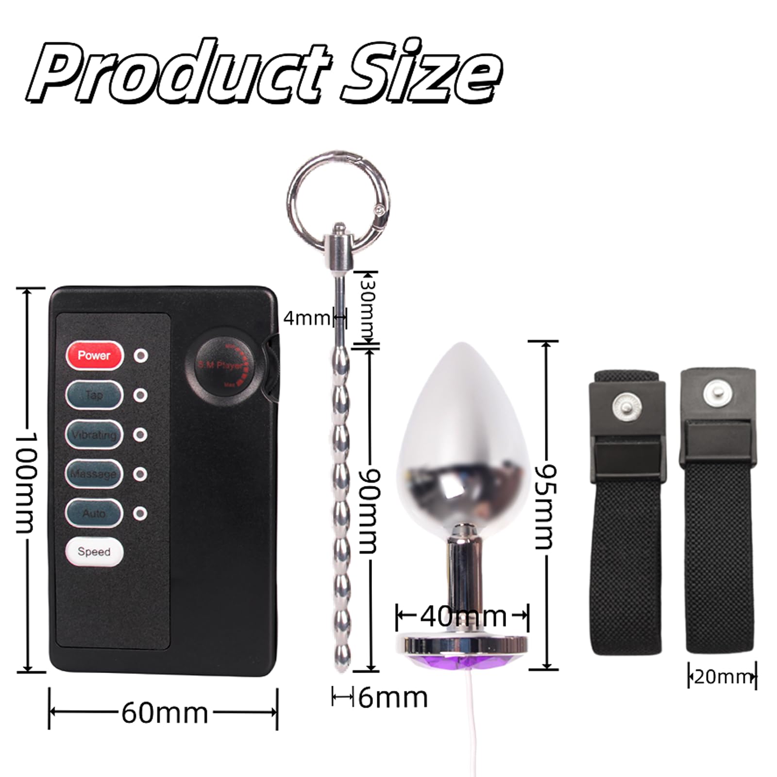 Set di Elettrostimolazione, Dilatatore Elettrico, Plug Uretrale con Scosse Elettriche e Plug Anale, Anello Penis Massaggiante con Masturbatore, Giocattoli Sessuali Fetish per Donne e Uomini