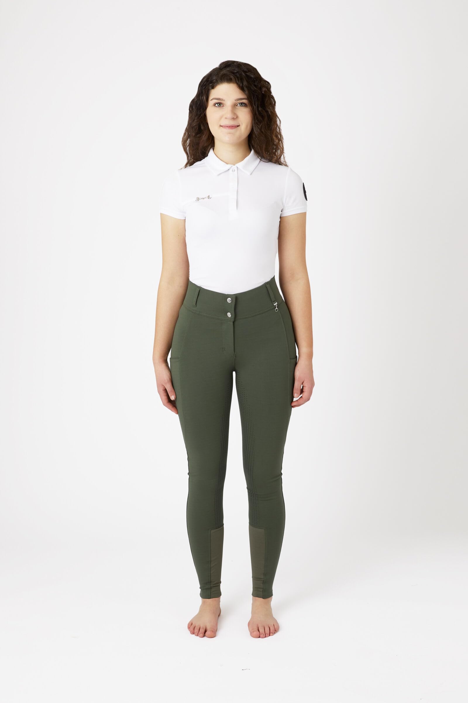 HORZE Reithose Damen Mira, Reitleggings mit Handytasche und Vollbesatz