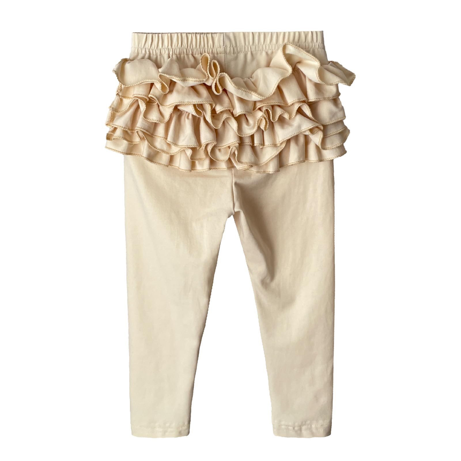 HOOLCHEAN Baby Toddler and Little Girls Ruffles Buttocks Leggings Solid Color Pants