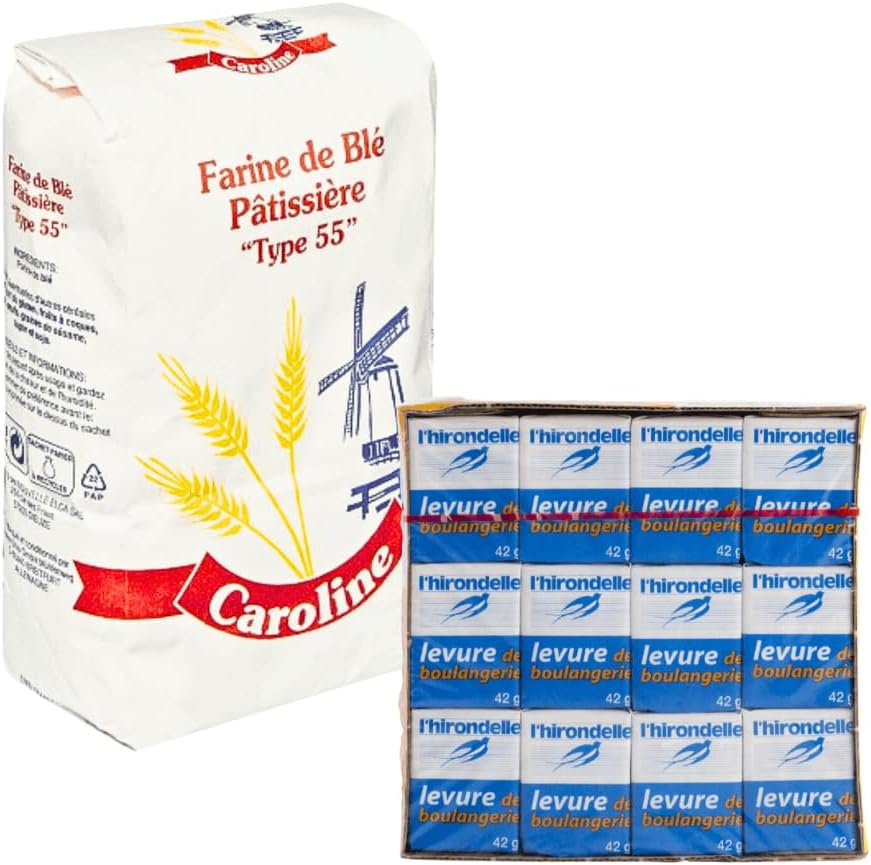 Bread Making bundle T55 Flour 1kg and Fresh Yeast 12 x 42g