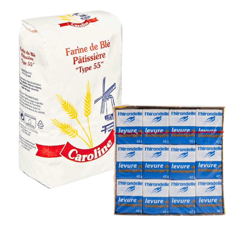 Bread Making bundle T55 Flour 1kg and Fresh Yeast 12 x 42g