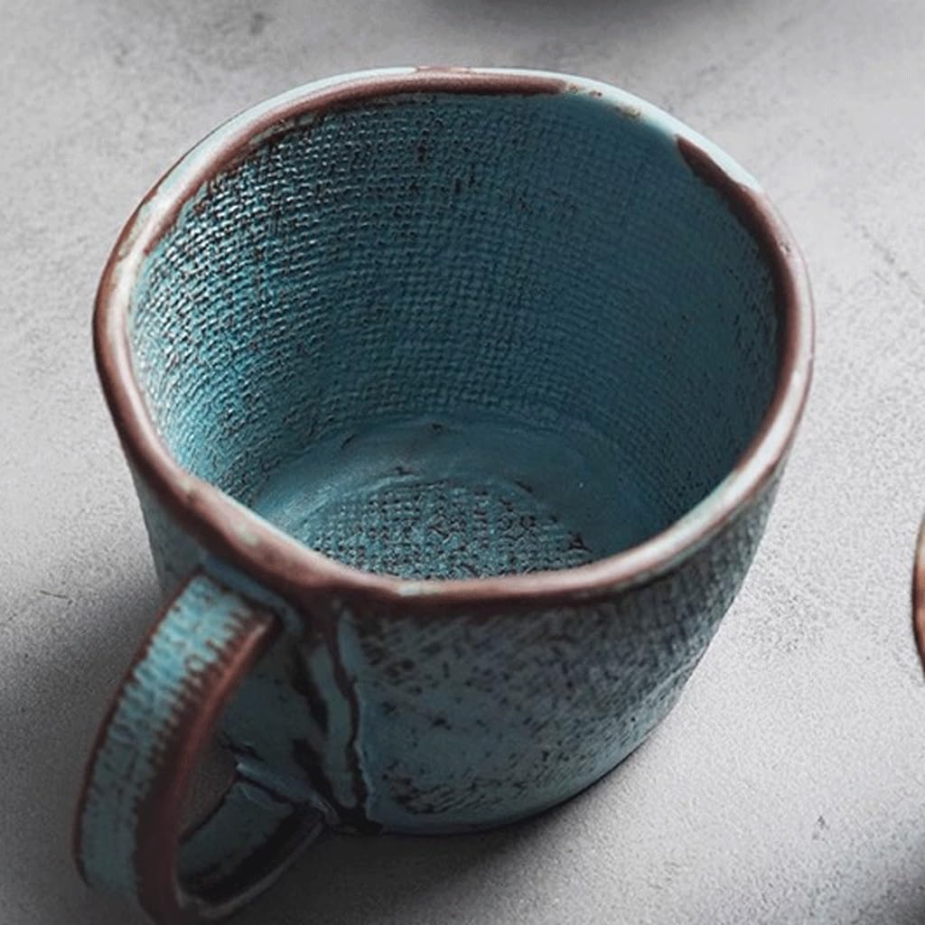 ENGENDER Tazas Cafe Taza De Café Creativa Hecha A Mano, Taza De Té For Desayuno En Casa, Restaurante Retro Mug Cups(A)