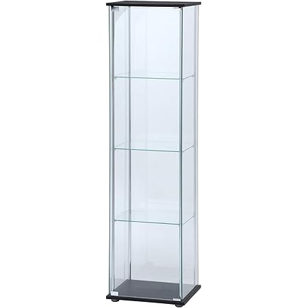 Amazon Co Jp 不二貿易 コレクションケース フィギュアケース 4段 高さ160cm ブラウン 全面ガラス 2梱包