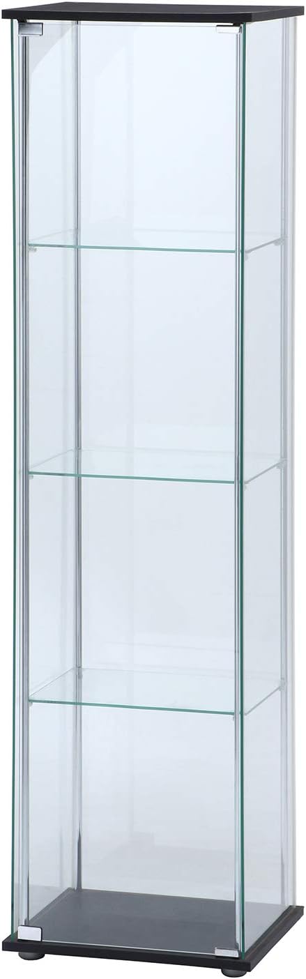 Amazon Co Jp 不二貿易 コレクションケース フィギュアケース 4段 高さ160cm ブラウン 全面ガラス 2梱包