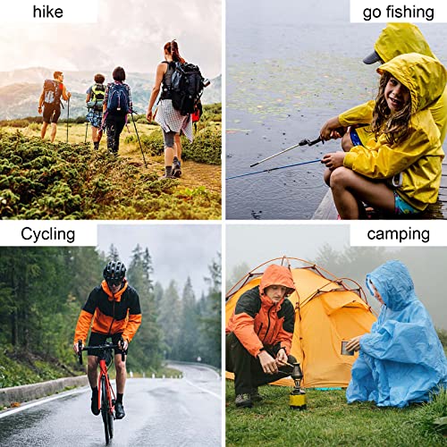 Colexy Regenponcho mit Kapuze, Wasserdicht Regenjacken Regencape Unisex, Wiederverwendbar Regenponcho Fahrrad Poncho Multifunktionaler Regenmantel für Wandern Radfahren Camping und Reisen (Gelb)